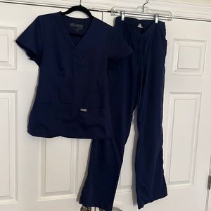 Greys Anatomy Navy scrub set size small